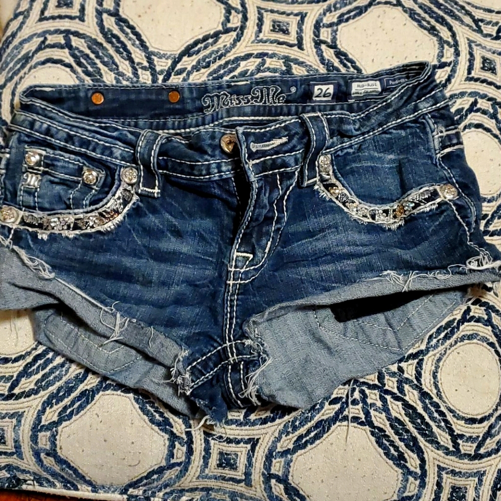 MISS ME jean cut off short shorts